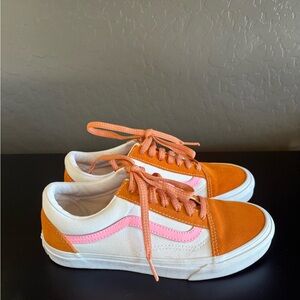 Vans Old Skool sneakers orange and pink size 6M/7.5W
